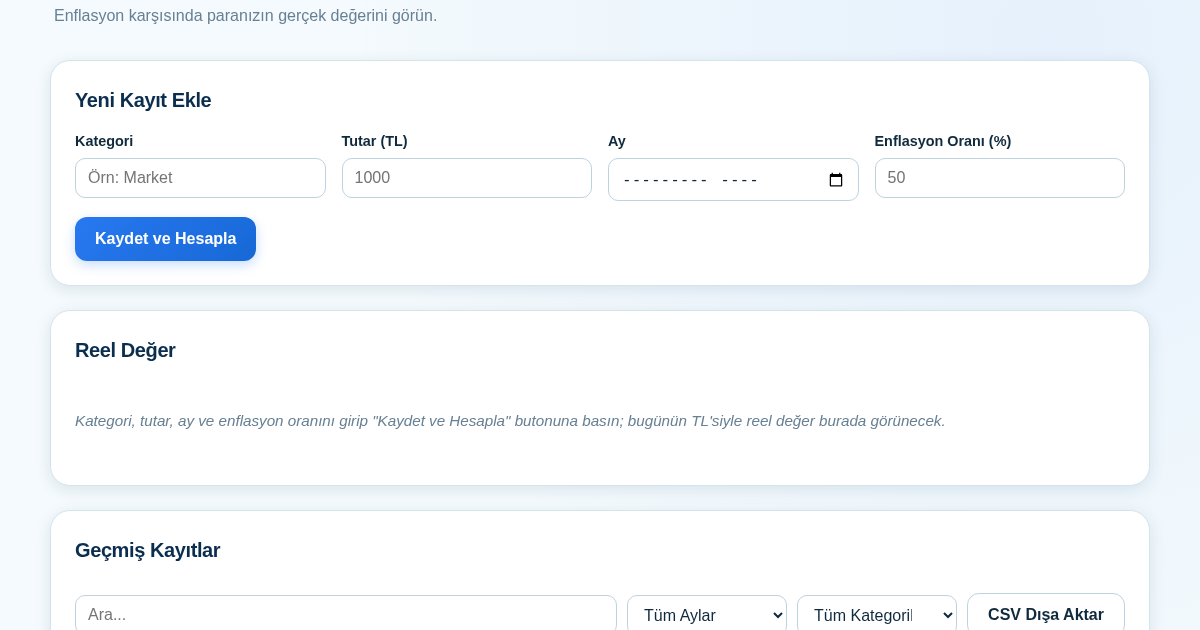 Reel Bütçe Defteri